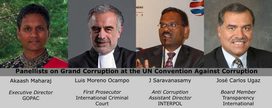 GOPAC Panellists at the UN Convention Against Corruption