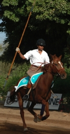 Practice run at the International Tent Pegging Championships